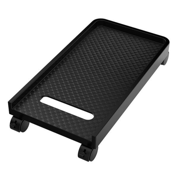 Desktop computer stand, on wheels (black), up to 15 kg - Image 3