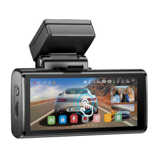 4K front camera, 1080p rear camera and 1080p internal camera Azdome M580, 5GHz WiFi, GPS, G-Sensor + 64GB memory card - Image 2
