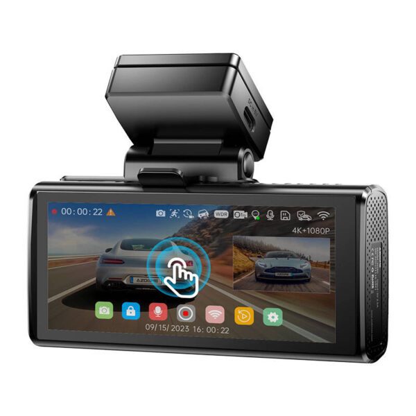4K front camera, 1080p rear camera and 1080p internal camera Azdome M580, 5GHz WiFi, GPS, G-Sensor + 64GB memory card - Image 3