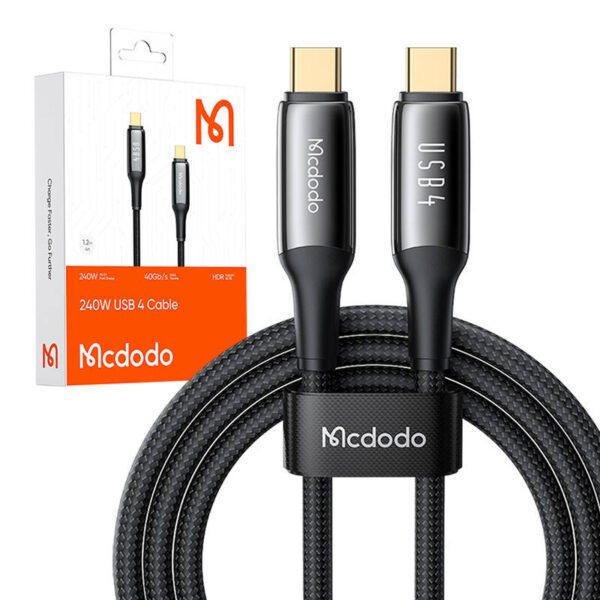 Mcdodo CA-2990 USB-C to USB-C cable, PD 140W, 1.2m (black) - Image 4