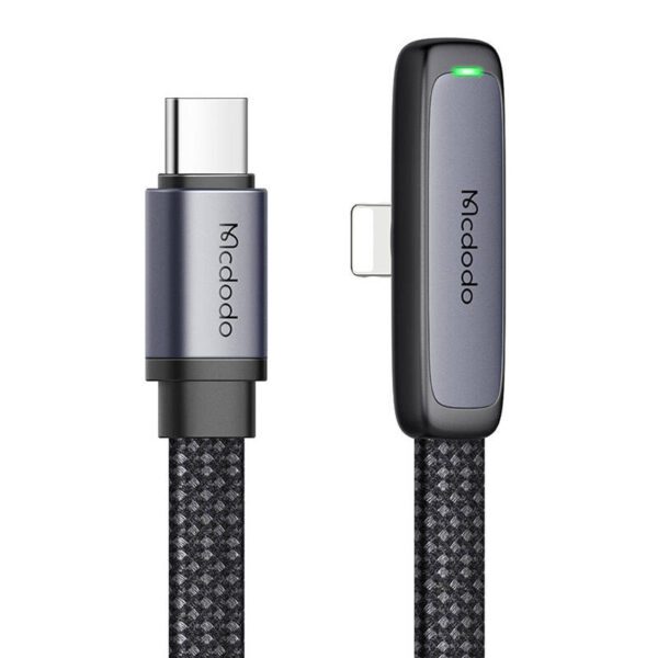 USB-C to lightning angle cable Mcdodo CA-3351,1.8m (black) - Image 3