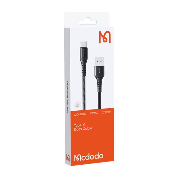 Mcdodo CA-2273 USB-A to USB-C cable, 60W, 3m (black) - Image 2