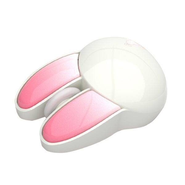 MOFII Wireless Mouse + Bluetooth Rabbit M6DM Glossy (White-Pink) - Image 2