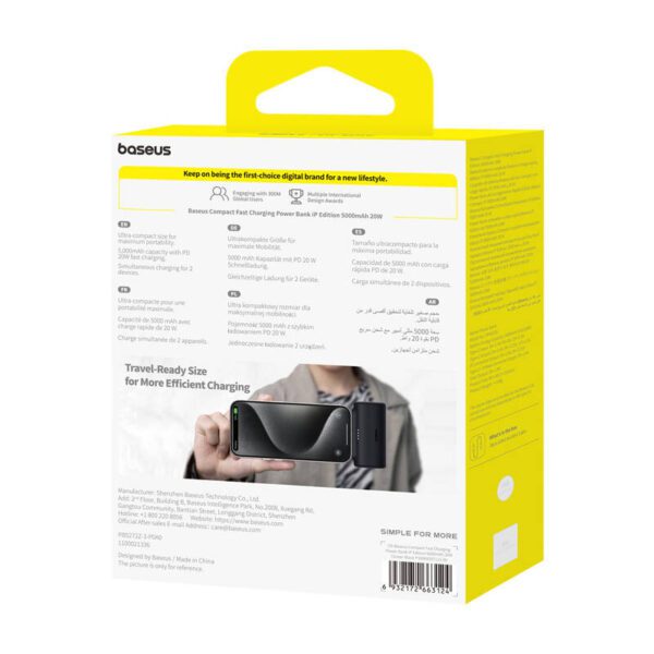 Powerbank OS-Baseus Compact IP 5000mAh 20W (black) - Image 7