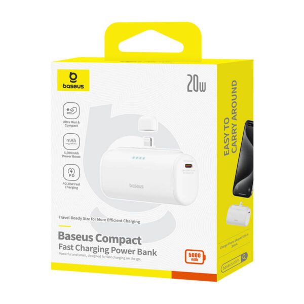 Powerbank OS-Baseus Compact IP 5000mAh 20W (white) - Image 6