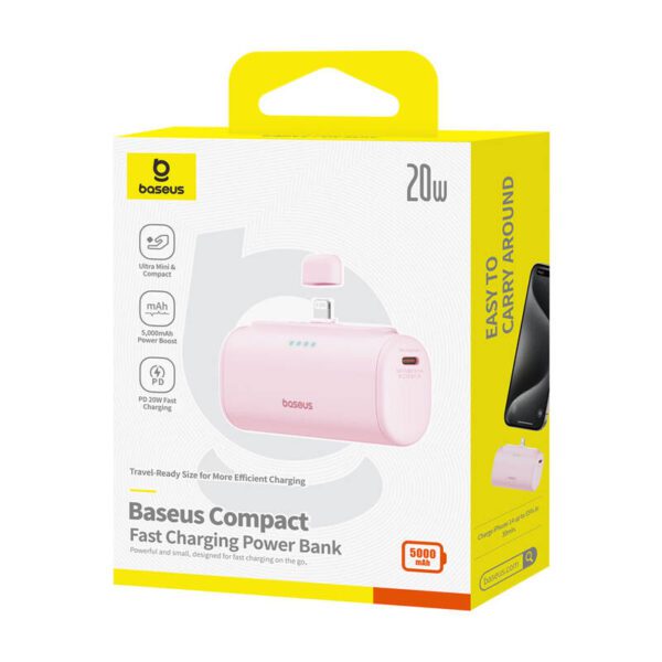 Powerbank OS-Baseus Compact IP 5000mAh 20W (pink) - Image 4