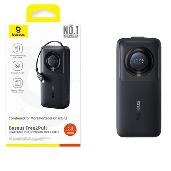 Powerbank Baseus OS Free2Pull 10000mAh 30W +cable (black) - Image 7