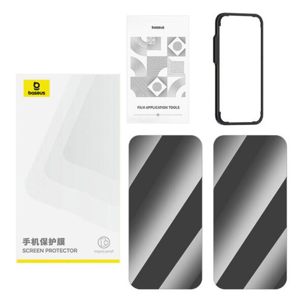 Baseus tempered glass Superior HD for iP 11Pro Max/XS Max +2xcleaning kit and EasyStick - Image 2