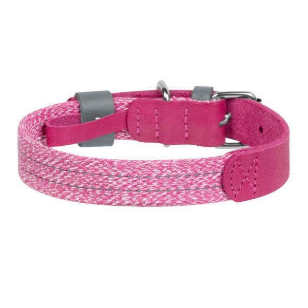 Classic Dog collar with QR code Waudog size L pink - Image 2