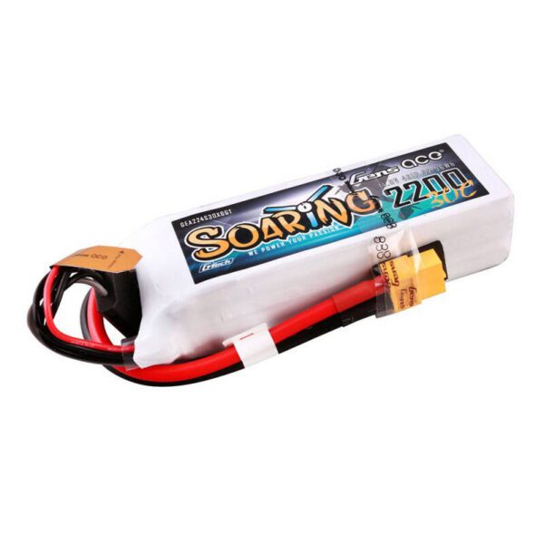 Gens ace G-Tech Soaring 2200mAh 14.8V 30C 4S1P Lipo Battery Pack with XT60 plug - Image 4