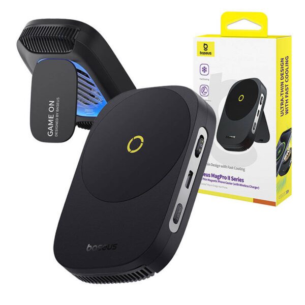 Baseus MagPro II Ultra-Thin Phone Cooler with charger (black) - Image 9