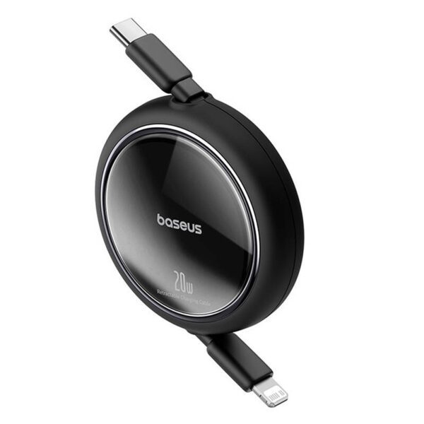 USB Cable Baseus Free2Pull USB-C to iP 20W 1m (black) - Image 2