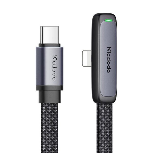 Mcdodo CA-3350 USB to USB-C angle cable, 1.2m (black) - Image 2