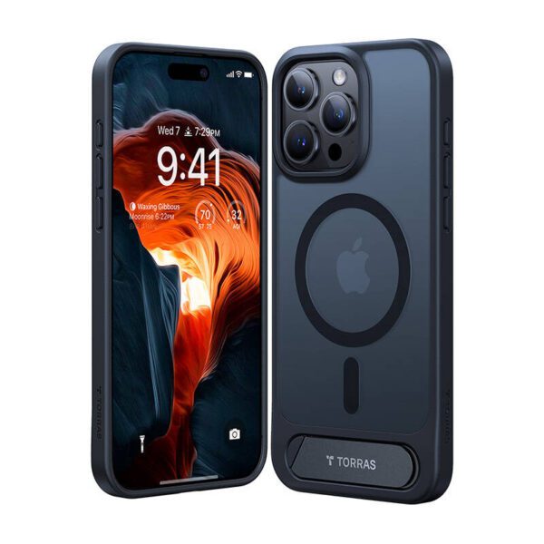 Torras UPRO Pstand Case for iPhone 15 Pro Max (black) - Image 3