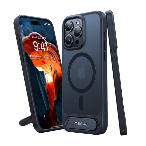 Torras UPRO Pstand Case for iPhone 15 Pro Max (black) - Image 4