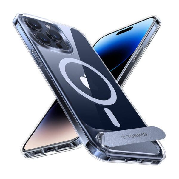 Torras UPRO Pstand Case for iPhone 15 Pro Max (transparent) - Image 2