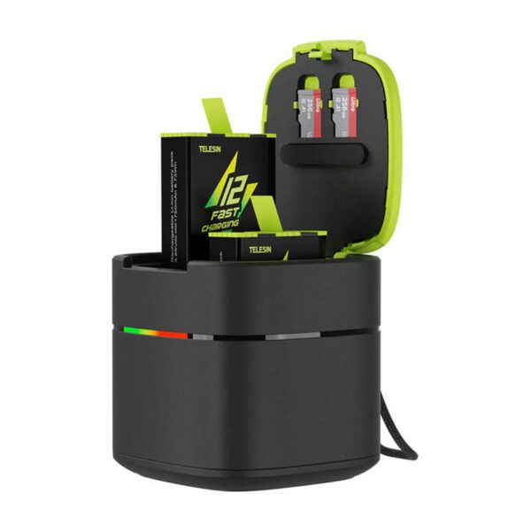 TELESIN Box dual-channel charger for GoPro Hero 12/ 11 / 10 / 9 (fast charging) - Image 2