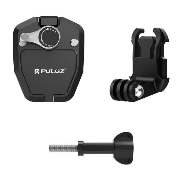 PULUZ motorcycle windshield clip for sports cameras (DJI Osmo Action 4, GoPro Hero 12, Insta360 Ace Pro / X4)(black) - Image 4