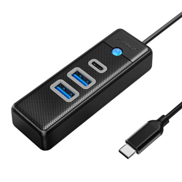 Orico Hub USB-C to 2x USB 3.0 + USB-C, 5 Gbps, 0.15m (Black) - Image 2