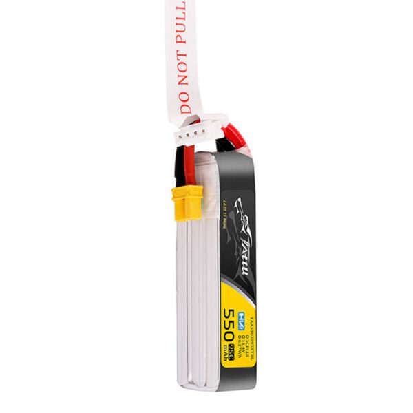 Tattu 3s 550mAh 95C 11.4V HV Lipo Battery with XT30 Plug Long-Pack Connector - Image 2