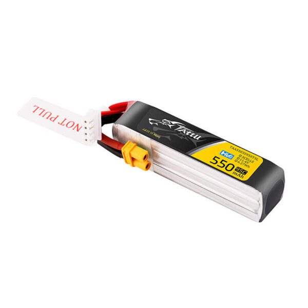 Tattu 3s 550mAh 95C 11.4V HV Lipo Battery with XT30 Plug Long-Pack Connector - Image 3