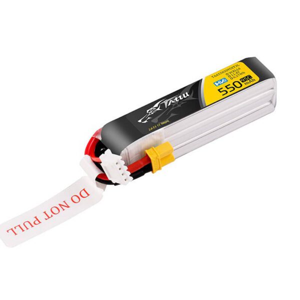 Tattu 3s 550mAh 95C 11.4V HV Lipo Battery with XT30 Plug Long-Pack Connector - Image 5