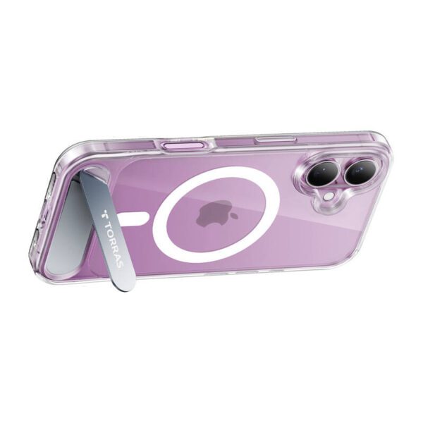 Torras Pstand Series Case for iPhone 16 (Transparent) - Image 3