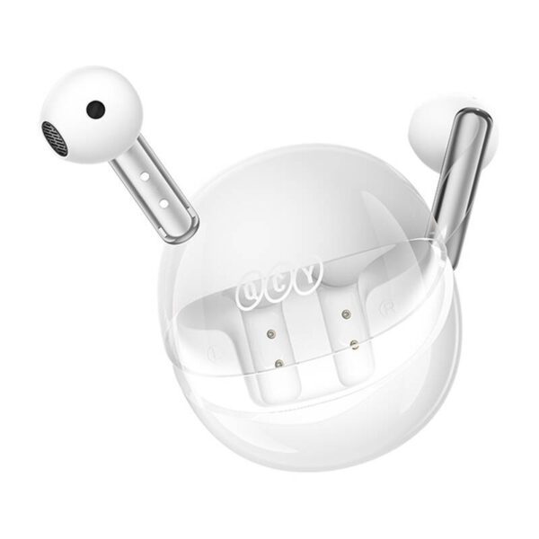TWS QCY AilyBuds Clear T32 Headphones (white) - Image 4