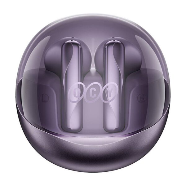 TWS QCY AilyBuds Clear T32 Headphones (purple) - Image 4