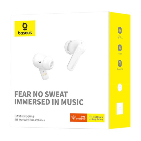 TWS Baseus Bowie E19 Headphones (white) - Image 8