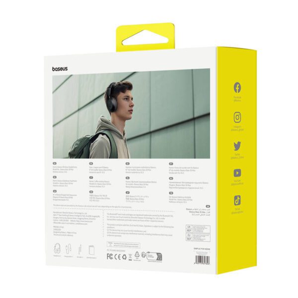 Baseus Bass 30 Max Wireless Headphones (black) - Image 8