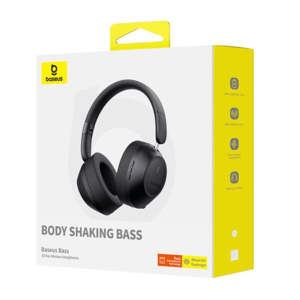 Baseus Bass 30 Max Wireless Headphones (black) - Image 7