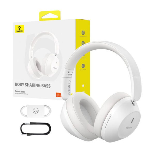 Baseus Bass 30 Max Wireless Headphones (white) - Image 9