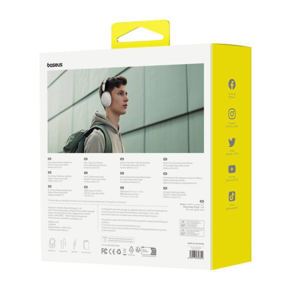 Baseus Bass 30 Max Wireless Headphones (white) - Image 8