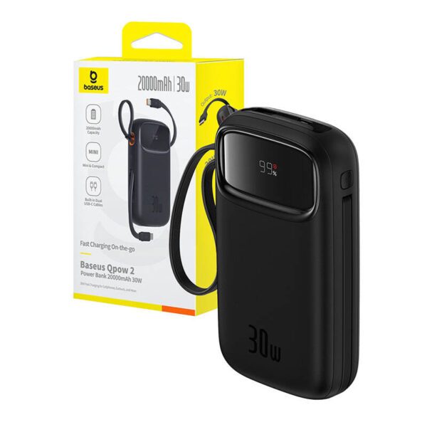 Powerbank Baseus QPow 2 20000mAh 30W 2xUSB-C (black) - Image 9
