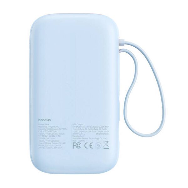 Powerbank Baseus QPow2 20000mAh 30W 2xUSB-C (blue) - Image 6