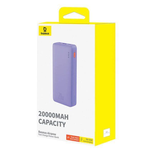 Baseus Airpow 20000mAh 20W powerbank (purple) - Image 5