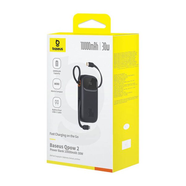 Powerbank Baseus QPow 2 10000mAh 30W 2xUSB-C (black) - Image 7