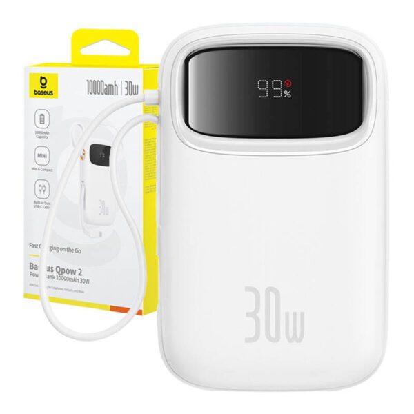 Baseus QPow 2 10000mAh 30W powerbank (white) - Image 9