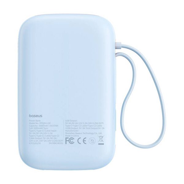 Powerbank Baseus QPow 2 10000mAh 30W 2xUSB-C (blue) - Image 2