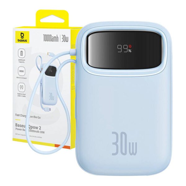 Powerbank Baseus QPow 2 10000mAh 30W 2xUSB-C (blue) - Image 9