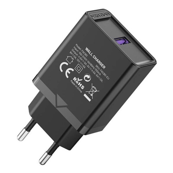 Vention FACB0-EU USB Charger 22.5W (black) - Image 2