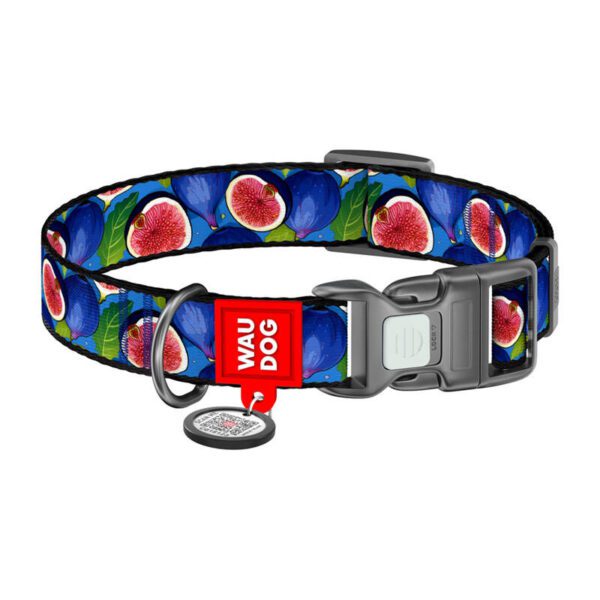 Waudog "Fig" nylon dog collar with QR code, size S - Image 2