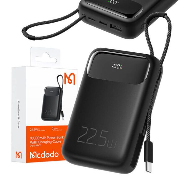 Power Bank Mcdodo MC-3243 10000mAh, 22.5W to C (black) - Image 2