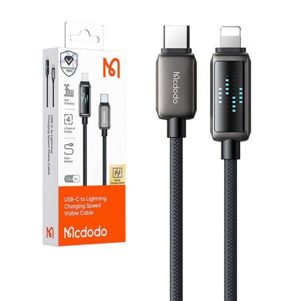 Mcdodo CA-2630 USB-C to Lightning cable, 36W, LED display, 1.2m - Image 4