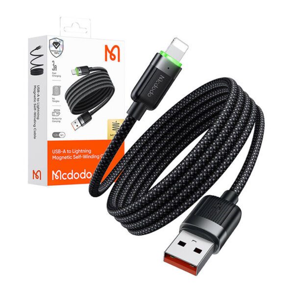 Mcdodo CA-6000 USB-A to Lightning cable, 3A, self-winding - Image 3