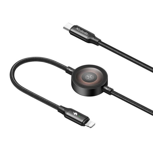 Mcdodo CA-5680 2-in-1 USB-C to Lightning cable + Apple Watch charger, 36W, 1.5m - Image 3