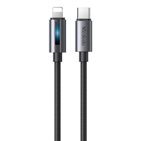 Mcdodo CA-5710 USB-C to Lightning cable with 36W flashing light 1.2m (black) - Image 2