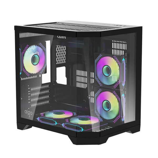 Darflash FT350 computer case + 5 aRGB fans (black) - Image 8