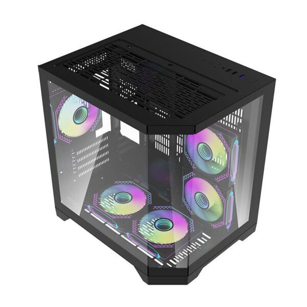 Darflash FT350 computer case + 5 aRGB fans (black) - Image 9